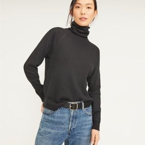 Everlane Waffle Knit Turtle Neck Black Small
